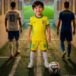 ⚽ Kids Football Jersey Set – Argentina