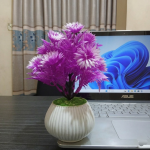 Artificial Flower Plant with Ceramic Pot - Image 2