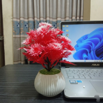 Artificial Flower Plant with Ceramic Pot - Image 3