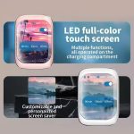 APP Control Build In Watch TWS Large Screen Headphone Sliding Cover Earbuds LCD Smart Touch Wireless TWS With ANC Noise Cancellation SupportAvoo - Image 5