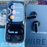 APP Control Build In Watch TWS Large Screen Headphone Sliding Cover Earbuds LCD Smart Touch Wireless TWS With ANC Noise Cancellation SupportAvoo - Image 3