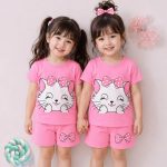 Girls Printed T-Shirt & Short Set Collection - Image 2