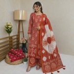 Premium Cotton Three Piece with Tassel Dupatta for Women (Copy) - Image 2