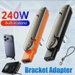 Type-C Phone Charging Bracket Adapter with 240 W Fast Charging Support And Foldable Mounting Stand