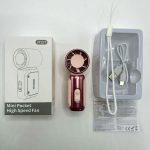 High-Speed Portable Digital Display Pocket Mini Handheld Small Fan-(3600 mAh) - Image 9