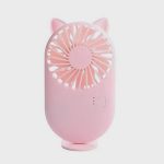Slim Flat Pocket Mini Handheld Fan with Mobile Stand - Image 7