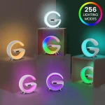 G-Shape RGB Ambient Light Lamp with Wireless Charger, Bluetooth Speaker & Alarm Clock - Image 6