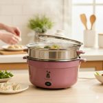 RUNBAISEN 5.5L Multi-Function Electric Cooking Pot with Steamer - Image 2