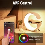 G-Shape RGB Ambient Light Lamp with Wireless Charger, Bluetooth Speaker & Alarm Clock - Image 4