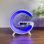 G-Shape RGB Ambient Light Lamp with Wireless Charger, Bluetooth Speaker & Alarm Clock - Image 3