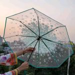 Transparent Umbrella - রোদ ও বৃষ্টির জন্য আকর্ষণীয় ৩-ফোল্ড ছাতা - Image 3