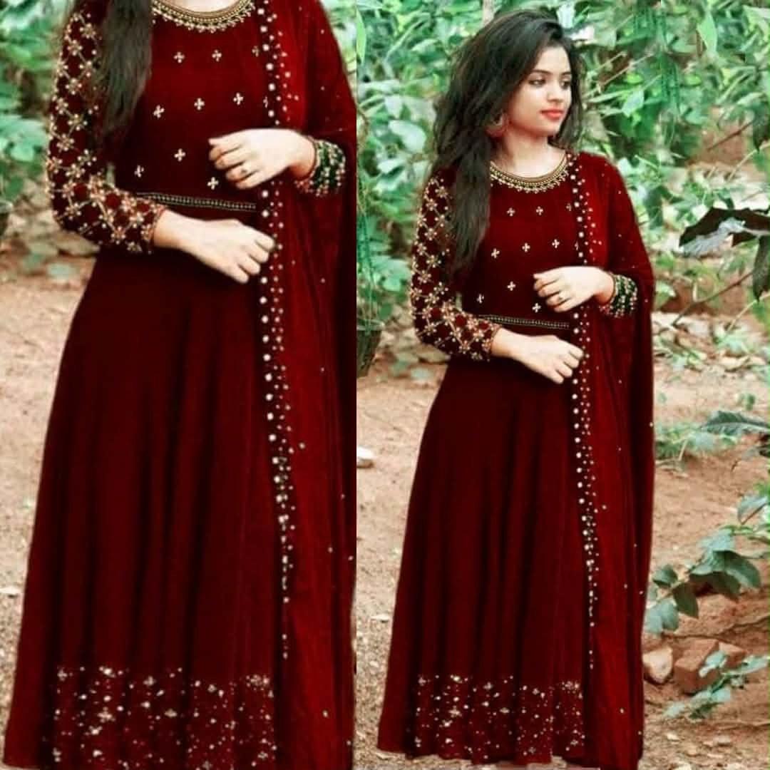 received_27046684561699507 Premium Indian Weightless Georgette Embroidery Party Dress For Women - Image 1