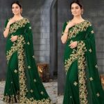 Exclusive Soft Weightless Georgette Embroidery Sharee with Blouse Piece. - Image 3
