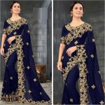 Exclusive Soft Weightless Georgette Embroidery Sharee with Blouse Piece - Image 3