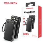 Ven-Dens VD-PB060 22.5W 10000mAh Fast Charging Power Bank with Built-in Cables
