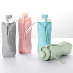600ml Silicone Folding Bottle - ট্রাভেল ও স্পোর্টসের জন্য পোর্টেবল ফোল্ডিং ওয়াটার বোটল - Image 5
