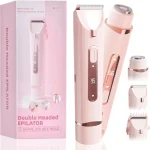 2-in-1 Double Headed Rechargeable Electric Epilator & Body Hair Trimmer with Digital Display