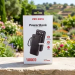 Ven-Dens VD-PB060 22.5W 10000mAh Fast Charging Power Bank with Built-in Cables - Image 3