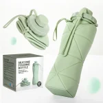 600ml Silicone Folding Bottle - ট্রাভেল ও স্পোর্টসের জন্য পোর্টেবল ফোল্ডিং ওয়াটার বোটল