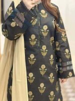 Digital Printed 3 Piece Collection with Delicate Lace Work - Image 2