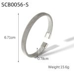 Trendy Stainless Steel Magnetic Cuff Bracelet for Men & Women - Image 4