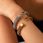 Trendy Stainless Steel Magnetic Cuff Bracelet for Men & Women - Image 3