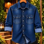 Premium Trendy Denim Shirt - Image 4