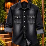 Premium Trendy Denim Shirt - Image 2
